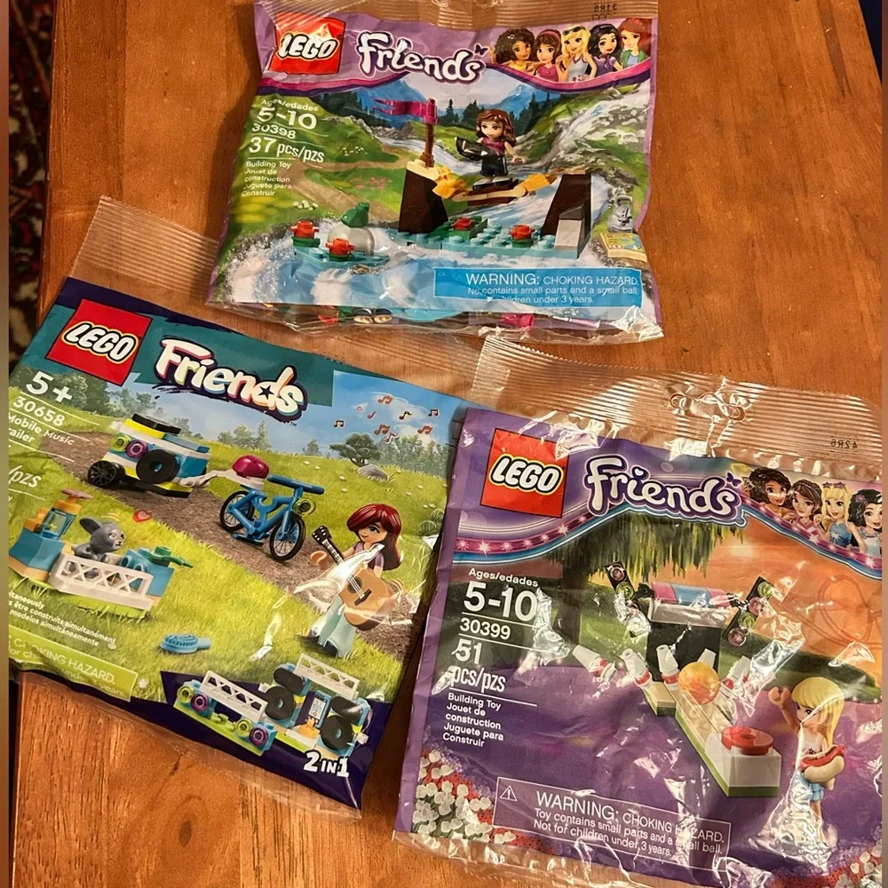 NEW 3 LEGO FRIENDS building kits polybags 30399 30398 30658 toys
